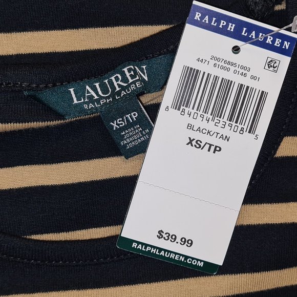 Lauren Ralph Lauren NWT Striped Crewneck Top XS - Picture 8 of 8